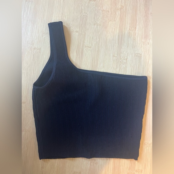 Quince Ribbed One-Shoulder Top - Picture 3 of 4
